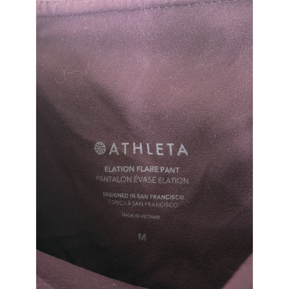 Athleta Elation Flare Maroon Pant Size Medium Cozy Autumn Off-Duty Athleisure - Picture 2 of 4